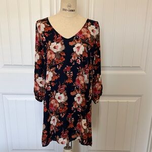 Lulu's Blue Floral Mini Dress